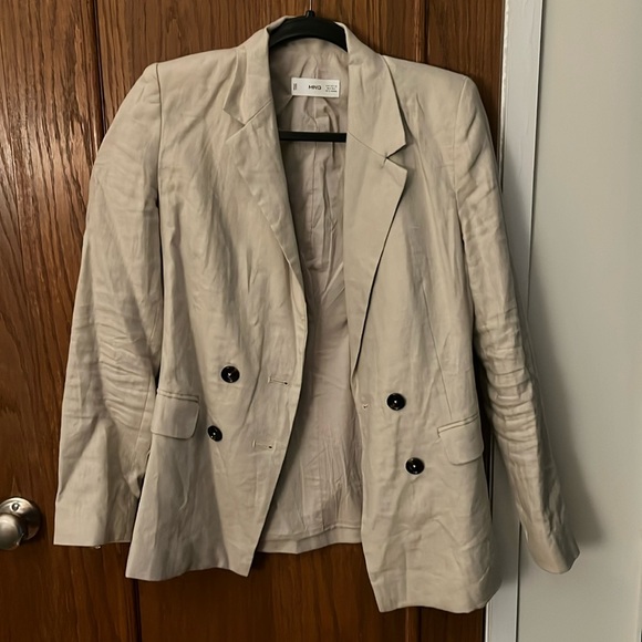 Mango Jackets & Blazers - Linen blazer neutral mango